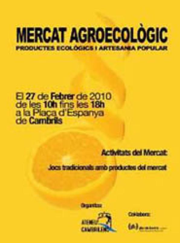 Cambrils. Plaza de España. Mercado Ecológico.